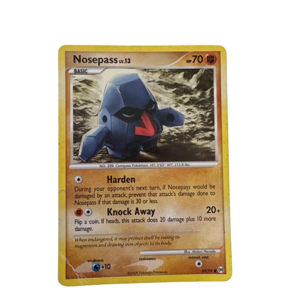 2009 Nosepass 69/99 Lv.13 Pokemon Trading Card Basic HP 70